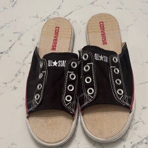 Vintage Converse All Star Black Slip-On Sandals